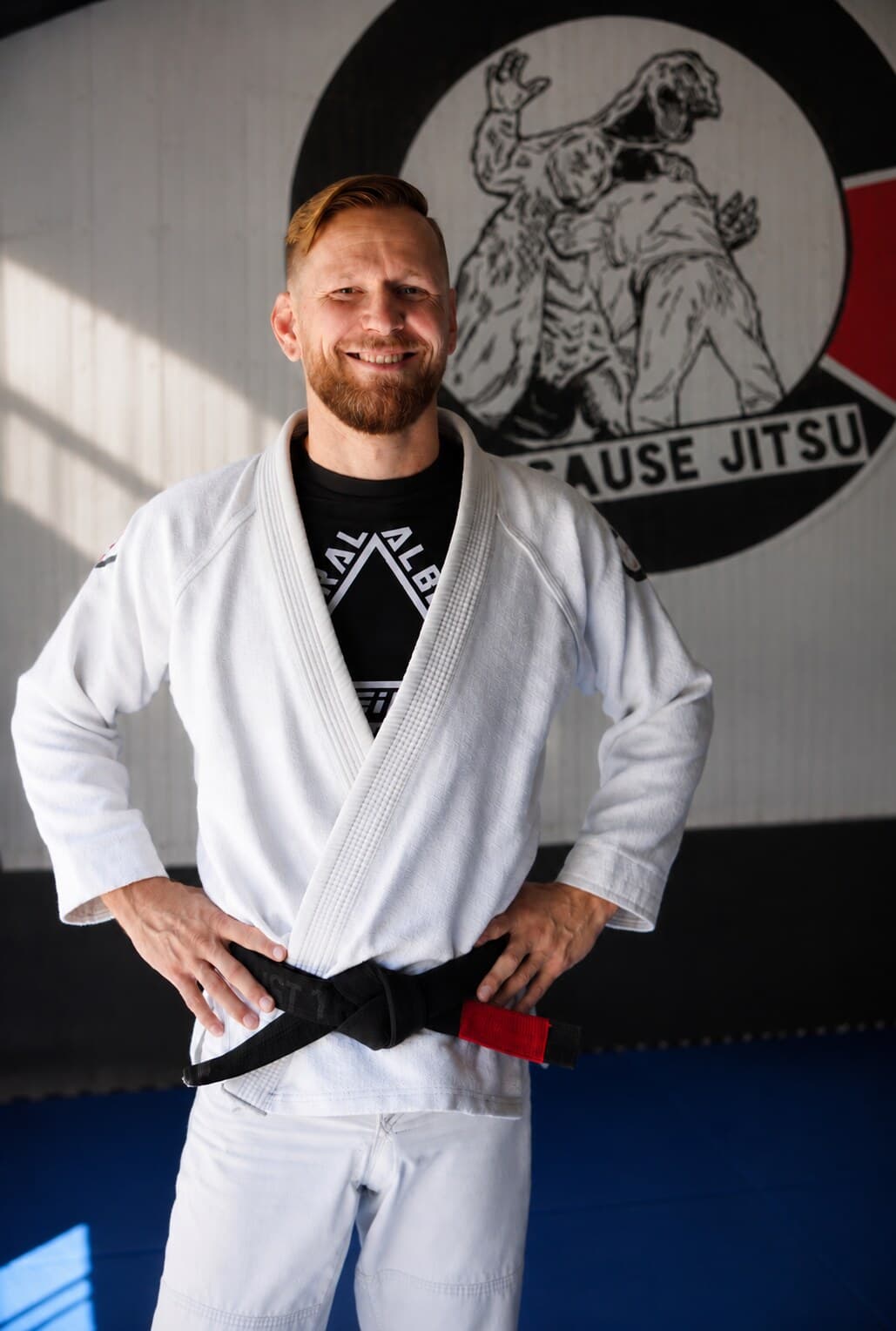 Drew Weatherhead, founder of Bouken, in his gi